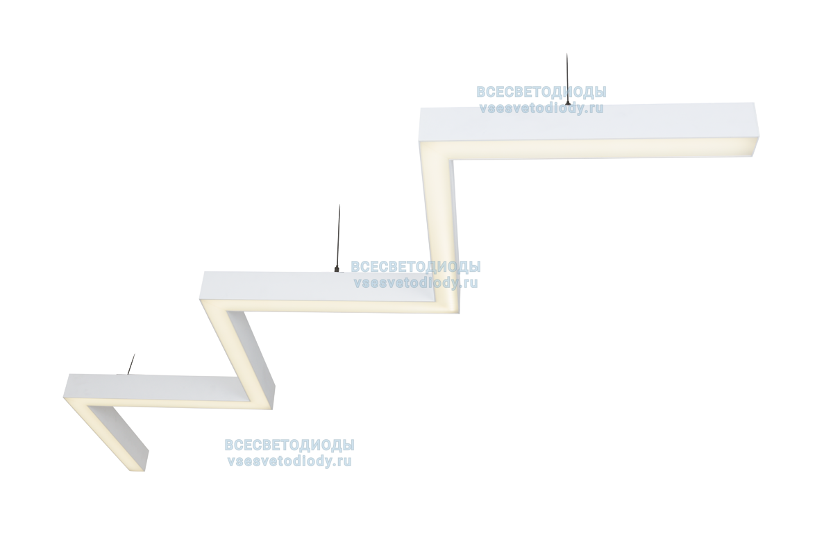 Светильник Snake 180W, 1050 мм*5, 5000К, с протоколом управления Dali, белый, подвесной, IP 40